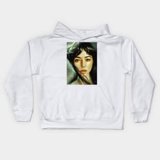 Monica Bellucci portrait Kids Hoodie